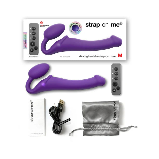 Vibrating Bendable Strapless Strap On