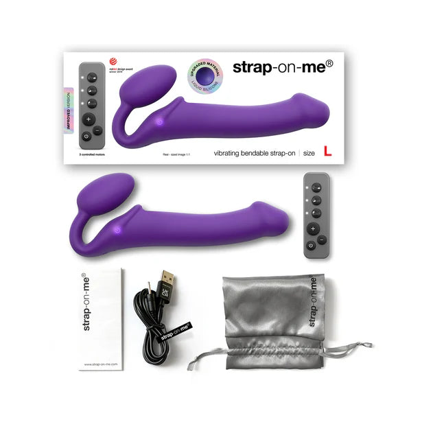 Vibrating Bendable Strapless Strap On