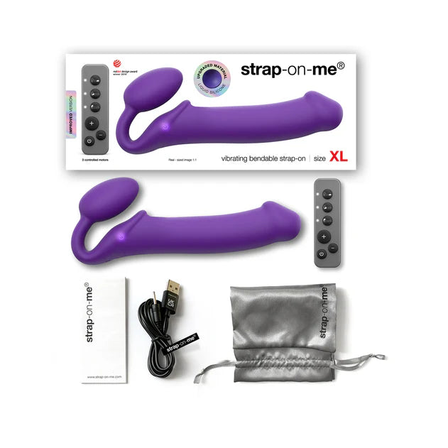 Vibrating Bendable Strapless Strap On