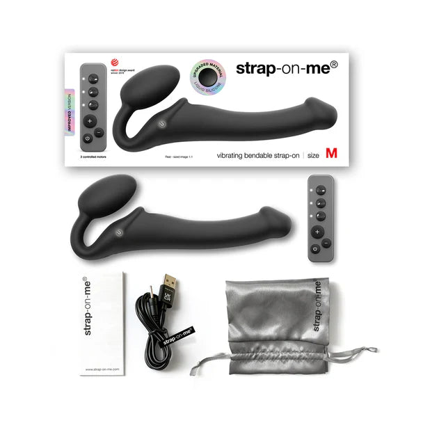 Vibrating Bendable Strapless Strap On