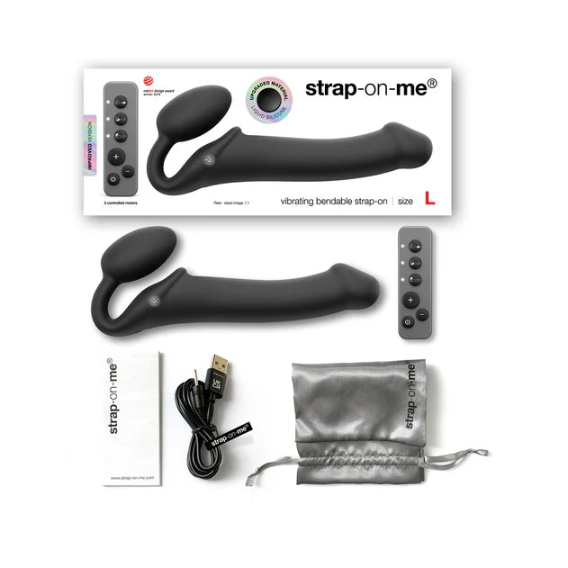 Vibrating Bendable Strapless Strap On