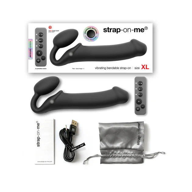 Vibrating Bendable Strapless Strap On