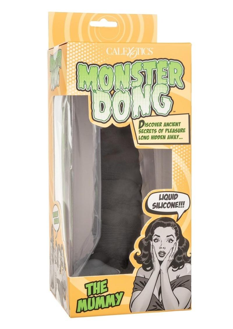 Monster Dong The Mummy Silicone Dildo 7.25in - Black
