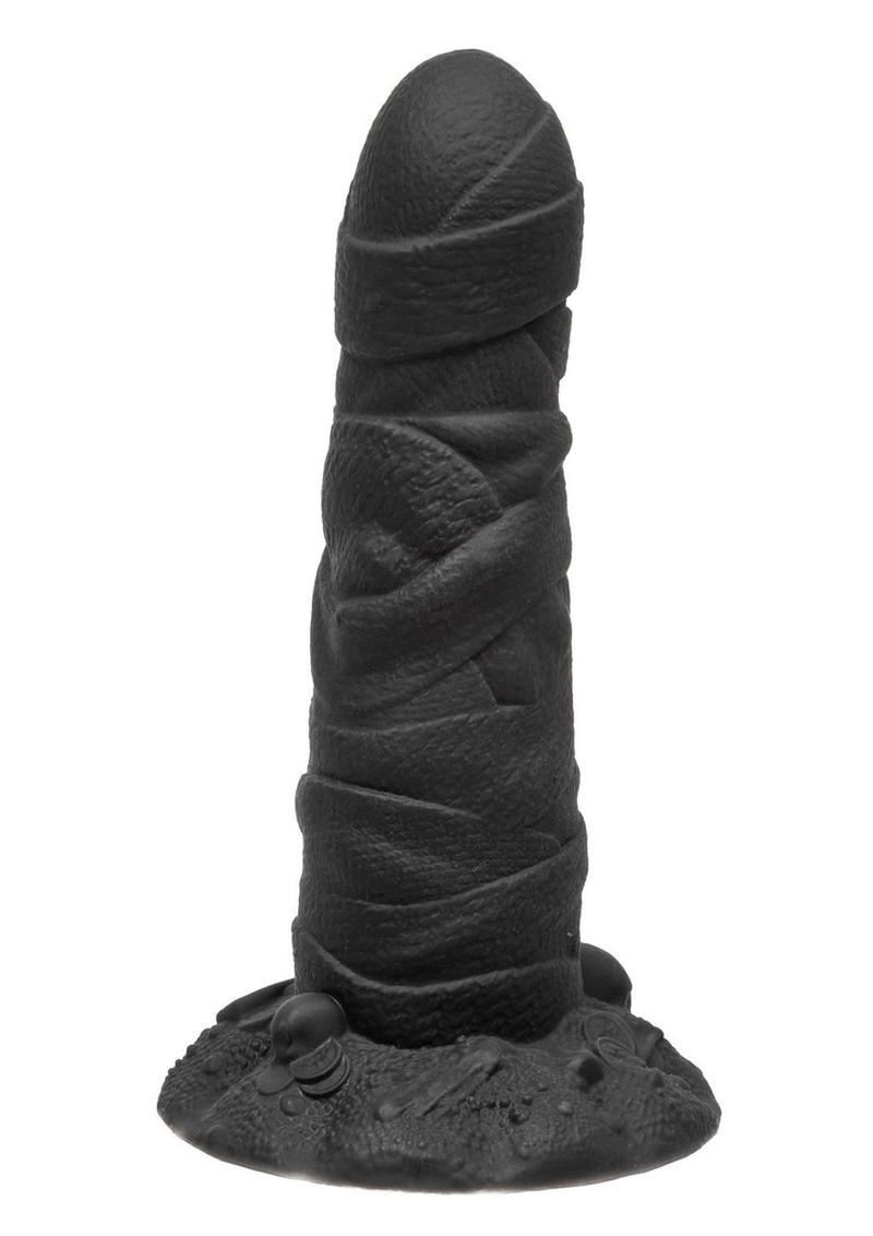 Monster Dong The Mummy Silicone Dildo 7.25in - Black