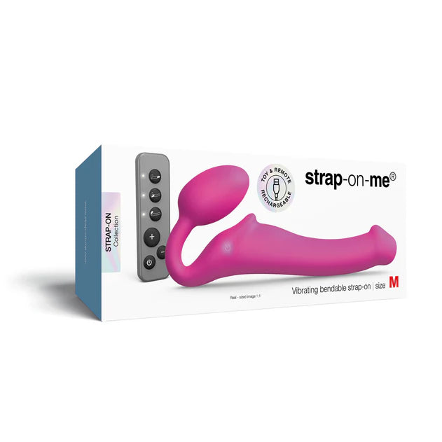 Vibrating Bendable Strapless Strap On