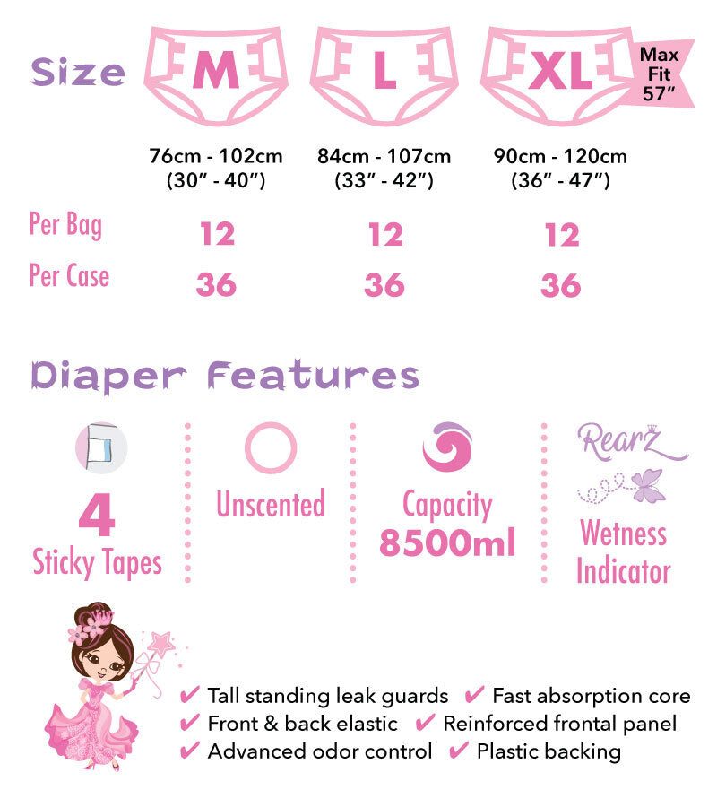 Princess Pink Adult Diapers