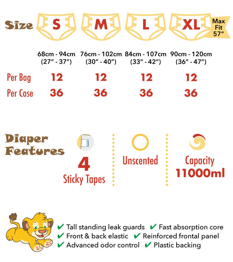 Mega Safari Adult Diapers